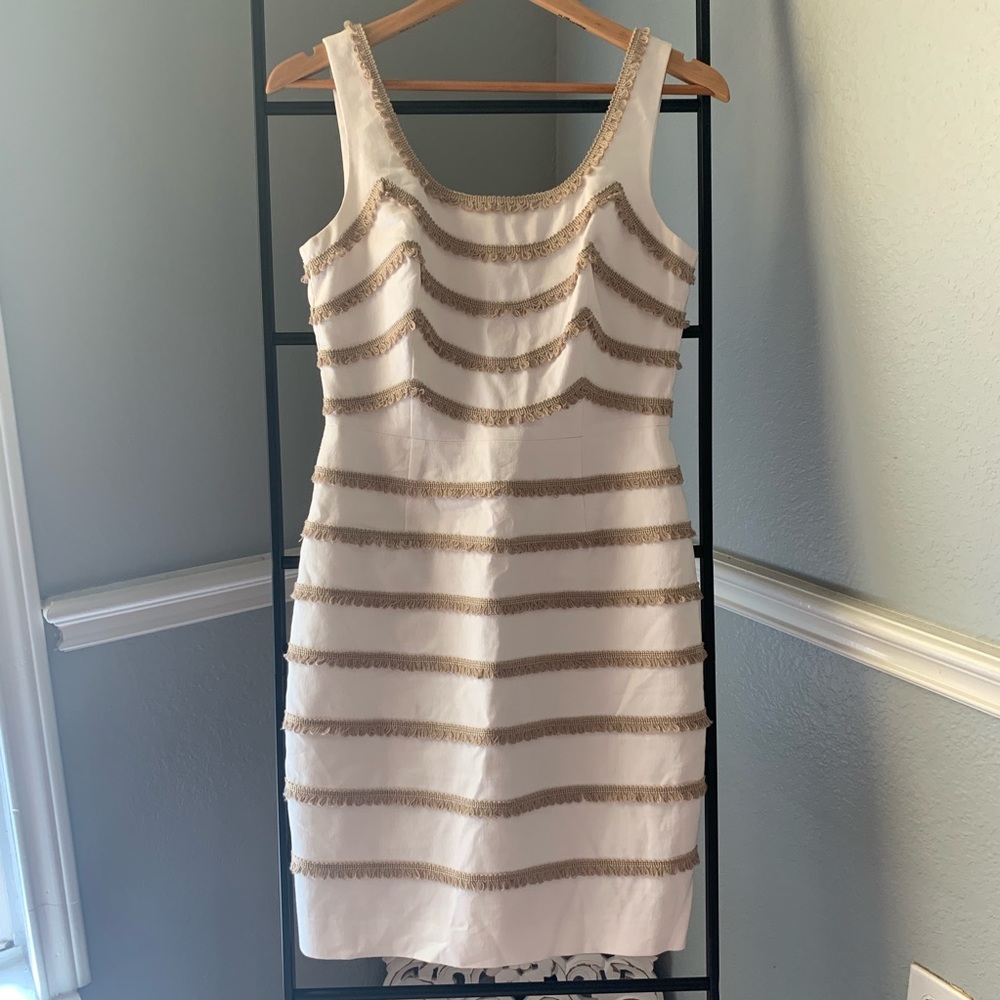 Trina Turk Embroidered White Dress